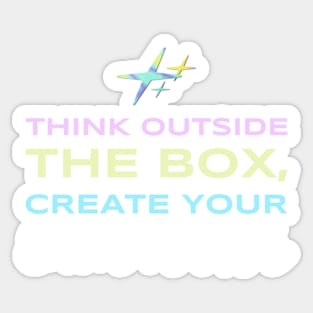 Think Outside The Box Create Your Path Mom Entrepreneur Sticker